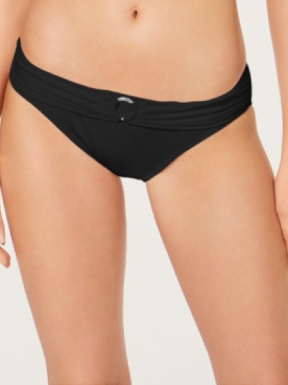 Michael Michael Kors Logo-Ring Bikini Bottoms,Black